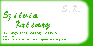szilvia kalinay business card